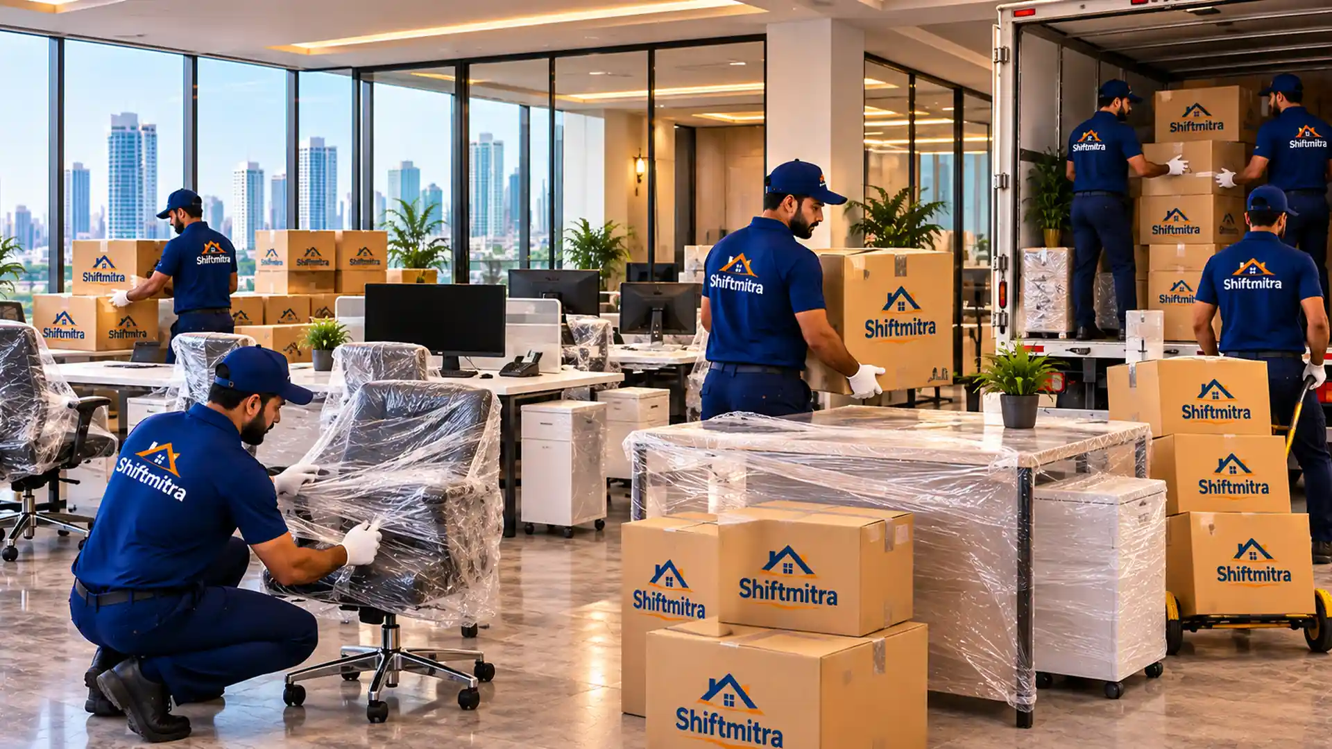Furniture and household appliances moving